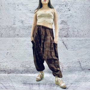 Handmade Nepalese patchwork ohm prints harem pants